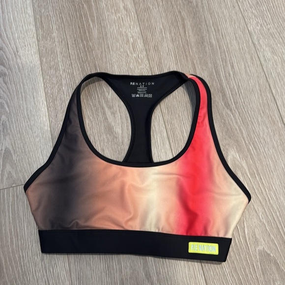 P.E NATION Momentum Sports Bra Pink Ombré Size Small Racer Back Scoop Neck - Picture 6 of 9